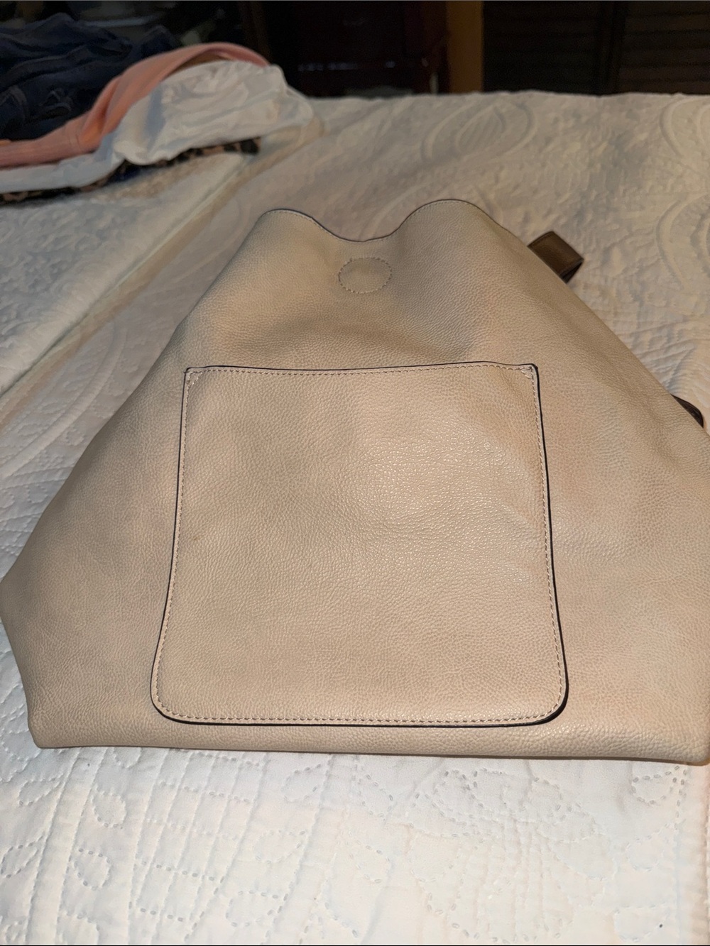 Handbag cream in color bought at  Vionic store